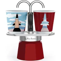 Bialetti Mini Express Magritte Italiensk Kaffebryggare 2 Koppar