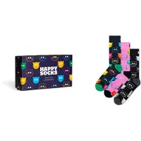 Happy socks Sockor marinblå / grön / ljusrosa / svart