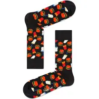 Happy socks Strumpor Hamburgare Mångfärgad Svart Storlek