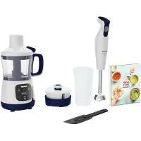 Tefal Yummy Gourmet HB55W430 - Stavmixer - 600 W - vit/blå