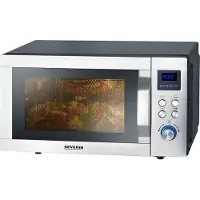 Severin MW 7777 Mikrovågsugn Rostfritt stål, Svart (matt) 900 W Grillfunktion