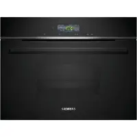 Siemens iQ700 CD714GXB1 - Ångugn - inbyggd - Wi-Fi - fördjupning - bredd: 56 cm - djup: 55 cm - höjd: 45 cm - svart