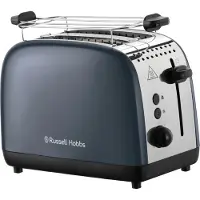 Russell Hobbs 26552-56, 2 skivor, Grå, Rostfritt stål, Knappar, Rotations-