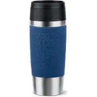 EMSA Travel Mug Classic N2020300, Svart, Blå, Rostfritt stål, Silikon, Rostfritt stål, Polypropylen (PP), 4 h, 8 h