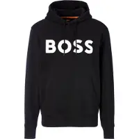BOSS för män. 50523074 Hoodie Logo Oversize svart (XL), Casual, Bomull