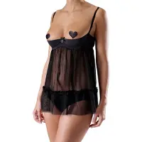 Petite fleur GOLD Nattlinne svart