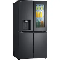 LG 638L InstaView French Door (Essence Black) - Energiklass E, Vatten/is via röranslutning, Smart Diagnosis med Wi-Fi - GMG960EVJE