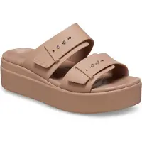 Crocs Tofflor Brooklyn Buckle LowWdg kvinnor - Beige - 37 / 38