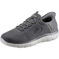 SKECHERS för män. 232457 Slip-ins: Summits Sneakers - High Range grå (45), Tyg, 3 till 5 cm, Nyckelband, Casual, Deportivo, Multisport
