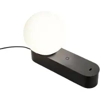 LedsC4 LED bordslampa Perlina, dimbar, Svart, Vardagsrum / matsal, Metall, Modern, LED-bordslampa