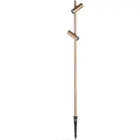 LEDS-C4 LED-markspettspotlight Juncus 2, 2 700 K, brun, Brun / rost, Aluminium / grå / zink, Modern