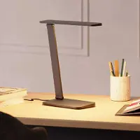 Forlight LED skrivbordslampa Zenit, dimbar, Svart, Vardagsrum / matsal, Syntetmaterial, Modern, LED-bordslampa