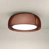 LEDS-C4 Taklampa Gong, dimbar, Brun / rost, Vardagsrum / matsal, Textil / tyger / siden, Modern, Taklampa