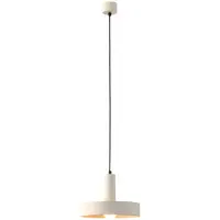 LEDS-C4 Hänglampa Keops 1, dimbar, Vitt / opal, Vardagsrum / matsal, Aluminium / grå / zink, Modern, Pendellampa