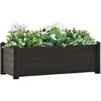vidaXL Upphöjd odlingslåda PP antracit 100x43x35 cm