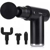 Huslog Massagepistol / vibrationsmassage för muskler / massageapparat med 4 massagehuvuden / muskelmassage
