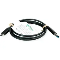 ROLINE GREEN USB-kabel USB 3.2 Gen1 USB-A kontakt, USB-C-kontakt 1.00 m Svart Skärmad, Halogenfri, TPE-hölje 11.44.9011