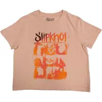 Ginza.se Slipknot: Ladies Crop Top/The End, So Far Faces Grid (Pink) (Back Print) (Small)
