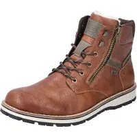 Rieker Boots med snörning mörkbeige / konjak / brokad