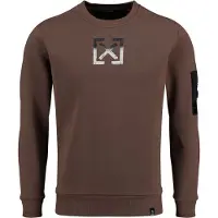 Key Largo Sweatshirt 'ELECTION' brun / svart / vit