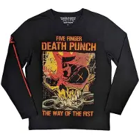 Ginza.se Five Finger Death Punch: Unisex Long Sleeve T-Shirt/The Way Of The Fist (Black) (Back & Sleeve Print) (XX-Large)