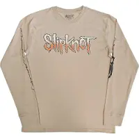 Ginza.se Slipknot: Unisex Long Sleeve T-Shirt/The End, So Far Logo Barcode (Sand) (Back & Sleeve Print) (Small)