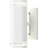 Konstsmide Vägglampa utomhus Modena, dimbar, Vitt / opal, Aluminium / grå / zink, Modern, Utomhusvägglampa