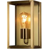 Konstsmide Vägglampa utomhus Carpi, dimbar, Mässing / guld, Metall, Modern, Utomhusvägglampa