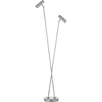 HELL LED golvlampa Tom Pro, dimbar, Aluminium / grå / zink, Vardagsrum / matsal, Metall, Modern, LED-golvlampa