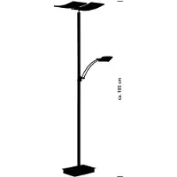 HELL LED uplight golvlampa Andy, dimbar, Svart, Vardagsrum / matsal, Metall, Modern, LED-golvlampa