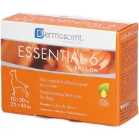 Dermoscent Essential 6 Spot On 10-20kg Kosttillskott För Hund 4 Enheter