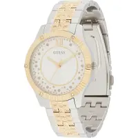 GUESS Analog klocka 'Starstruck' guld / silver / transparent