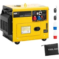 MSW dieselgenerator komplett på hjul 230/400 V 7500 W 8,75 kVA 16 l