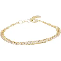 Sno of sweden Mayfair stone double armband guldfärgat/vit 1340-3200251