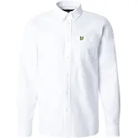 Lyle & Scott Skjorta Enfärgad Oxford Vit Storlek