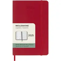 Moleskine 12M Weekly Notebook Hardcover 2025 Pocket Red