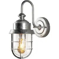 Konstsmide Vägglampa utomhus Cerignola, dimbar, Förkromad / silver, Metall, Industriell design, Utomhusvägglampa