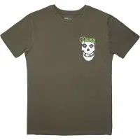 Ginza.se Misfits: Unisex T-Shirt/Mini Skull & Logo (Green) (Medium)