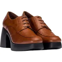 Wonders för kvinnor. H-4962_2525_2725 Loafers i läder Mercedes Brun (39), Hud, 5 till 8 cm, Nyckelband, Casual