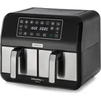 Kenwood Home Appliance HFM20.000MB Varmluftsfritös 8 l 1700 W Timerfunktion, Non-stick-beläggning Svart/Silver