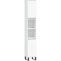 vidaXL Badrumsskåp vit 30x30x190 cm konstruerat trä