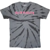 Ginza.se Iron Maiden: Unisex T-Shirt/Logo (Charcoal Grey) (Wash Collection) (Small)