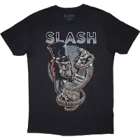 Ginza.se Slash: Unisex T-Shirt/Skull Guitar Snake (Black) (Large)