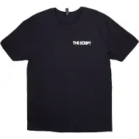 Ginza.se The Script: Unisex T-Shirt/Satellites & Pocket Logo (Black) (Back Print) (Medium)