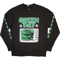 Ginza.se Green Day: Unisex Sweatshirt/TV Explosion (Black) (Sleeve Print) (X-Large)