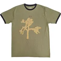 Ginza.se U2: Unisex Ringer T-Shirt/Joshua Tree Europe 1987. (Green) (Back Print) (XX-Large)