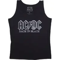 Ginza.se AC/DC: Ladies Vest T-Shirt/Back In Black (Black) (Large)
