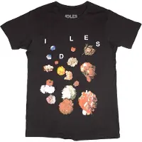 Ginza.se Idles: Unisex T-Shirt/Flowers (Black) (X-Large)
