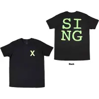 Ginza.se Ed Sheeran: Unisex T-Shirt/Multiply Pocket - Sing (Black) (Back Print) (X-Large)