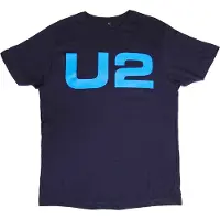 Ginza.se U2: Unisex T-Shirt/Logo E+I 2018 Tour Dates (Navy Blue) (Back Print & Ex-Tour) (Small)